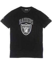 KTZ - Tops ,Zwart ,Katoen Nfl Team Shadow Tee Zwart/Wit - Lyst