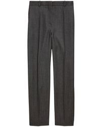 Balenciaga - Broeken ,Grijs ,Leer Fitted Tlrd Pants - Lyst