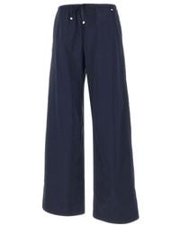 Herno - Broeken ,Blauw ,Katoen Wide Broeken - Lyst