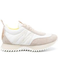 Moncler - Quilted Nylon Suede Lace-up Sneakers - Lyst