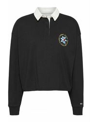 Tommy Hilfiger Sweat col polo peace and love - Negro