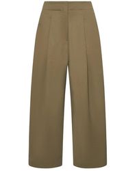 Studio Nicholson - Broeken ,Bruin ,Katoen Bruine Katoenen Wijde Broek - Lyst