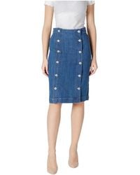 Ichi - Denim Skirts - Lyst