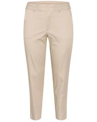 Kaffe - Broeken ,Veren Grijs Geknipte Chino Broek - Lyst