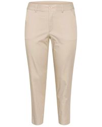 Kaffe - Broeken ,Veren Grijs Geknipte Chino Broek - Lyst