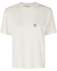 Anine Bing - Tops ,Wit ,Katoen Walker Tee Soft Stencil - Lyst