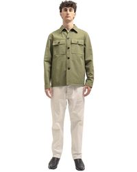 Department 5 - Overhemden ,Groen ,Katoen Wilde Shirt Jacket - Lyst
