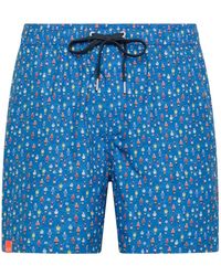 Sun 68 - Badmode ,Blauw ,Polyester Swim Shorts - Lyst