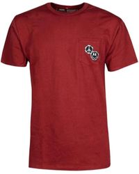 Vans - Basis Korte Mouw Katoenen T-Shirt Bordeaux - Lyst