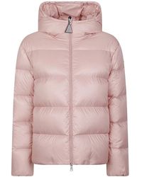 Moncler - Jassen ,Roze ,Leer Feligule Down Jacket - Lyst