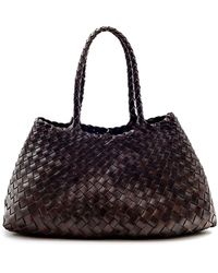Dragon Diffusion - Tassen ,Bruin ,Leer Santa Croce Grote Geweven Shopper - Lyst