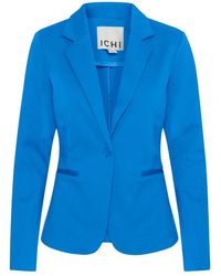 Ichi - Jassen ,Blauw ,Leer Ihkate Bl Blazer - Lyst