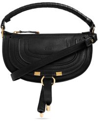Chloé - Tassen ,Zwart ,Katoen Marcie Mini Schoudertas - Lyst