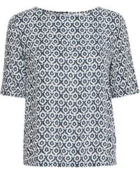 Ichi - Bluse Mit Eclipse Ikat Tile Print - Lyst