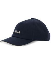 Moncler - Accessoires ,Blauw ,Katoen Logo Baseball Cap - Lyst