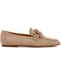 Tod's - Wildleder leder loafers in cappuccino - Lyst