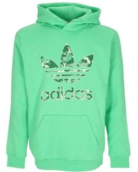 adidas - Herenhoodie Met Grafische Camouflage-Infill-Hoodie Lichtgroen - Lyst
