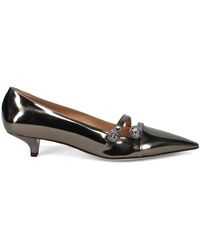 PROSPERINE® - Schoenen ,Grijs ,Elegante Zilveren Hak Pumps - Lyst
