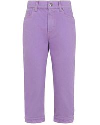 Versace - Jeans ,Paars ,Katoen Capri Jeans - Lyst