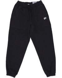 PUMA - Broeken ,Zwart ,Katoen Zwarte Downtown Trainingsbroeken Elastische Taille - Lyst