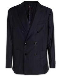 Etro - Pinstripe Double-Breasted Blazer - Lyst