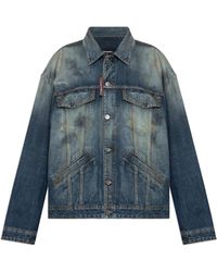 DSquared² - Jassen ,Blauw ,Denim Denim Jacket - Lyst