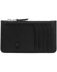 Ami Paris - Accessoires ,Zwart ,Zwarte Portemonnees Voor Stijlvolle Look - Lyst