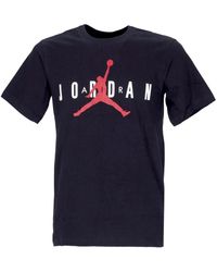 Nike - Fitness ,Zwart ,Katoen Air Wordmark T-Shirt - Lyst