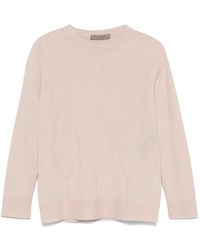 D.exterior - Hoodies & Sweatvesten ,Roze ,Wol Roze Diamant Argyle Gebreide Trui - Lyst