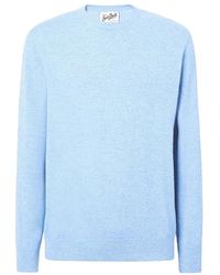 MC2 Saint Barth - Truien & Vesten ,Blauw ,Maglia A Girocollo Basic - Lyst
