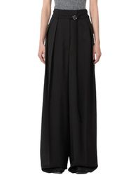 Max Mara - Broeken ,Zwart ,Wol Wijde Broek - Lyst