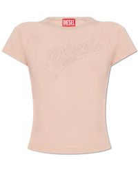 DIESEL - T-vincie t-shirt con logo - Lyst