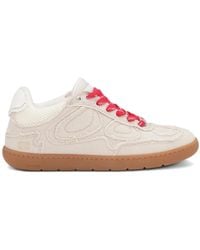 Ganni - Canvas Sneakers With Raw-Cut Edges - Lyst