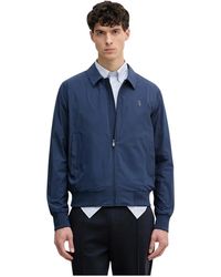 Trussardi - Jassen ,Blauw ,Polyester Korte Jas - Lyst