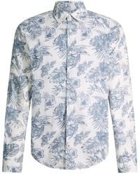 Joop! - Overhemden ,Veelkleurig ,Katoen Katoenen Shirt Met Bloemenprint - Lyst