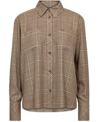Mos Mosh - Overhemden ,Blauw ,Wol Mmsanni Kalif Shirt - Lyst