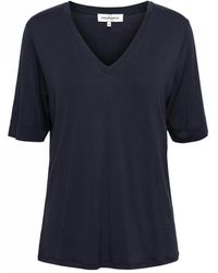 &Co Woman - V-ausschnitt jersey top marineblau,v-ausschnitt jersey top mit kurzen ärmeln,v-ausschnitt jersey top kobaltblau &co - Lyst