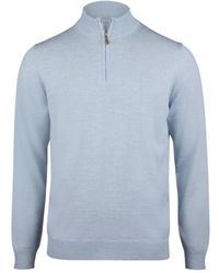 Stenströms - Truien & Vesten ,Blauw ,Wol Half Zip Sweater - Lyst