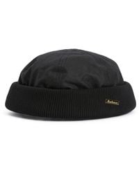 Barbour - Gewaxte Docker Hoed Met Gebreide Rand - Lyst