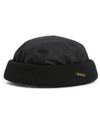 Barbour - Gewachster Docker Hut Mit Strickborte - Lyst