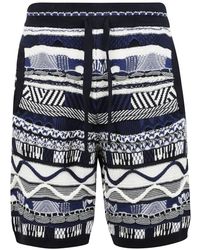 Laneus - Korte Broeken ,Veelkleurig ,Katoen Bermuda Shorts Van Hoogwaardig Katoen - Lyst