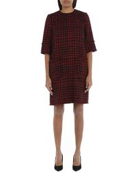 Dolce & Gabbana Korte A-lijn Jurk Van Tweed - Rood