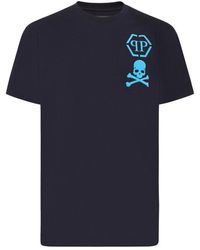 Philipp Plein - T-Shirt V-Neck Skull&Bones - Lyst