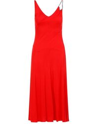 Lanvin - Mouwloze A-Lijn Midi Jurk - Lyst