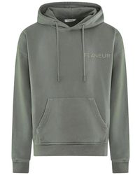 flâneur - Double Logo Washed Hoodie - Lyst