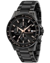 Maserati - Armbanduhr sfida 45 mm chronograph, tachymeter und datumsanzeige armband stainless steel r8873640011 - Lyst