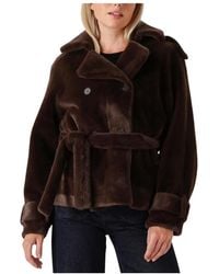 Ibana - Jassen ,Bruin ,Chique Faux Fur Jas - Lyst