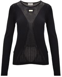 Elisabetta Franchi - Round-Neck Knitwear - Lyst