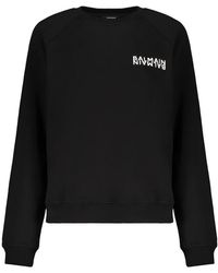 Balmain - Hoodies & Sweatvesten ,Zwart ,Katoen Hoodie Met Logo - Lyst
