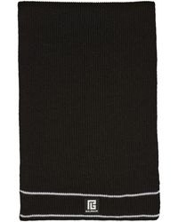 Balmain - Accessoires ,Zwart ,Wol Wollen Patch Sjaal - Lyst